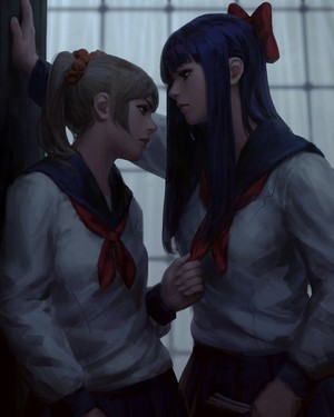 Popuko and Pipimi from Pop Team Epic fan art
