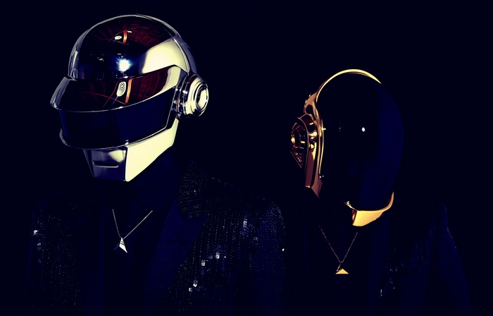 Daft Punk duo in helmets