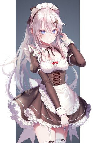 Anime girl in a maid outfit