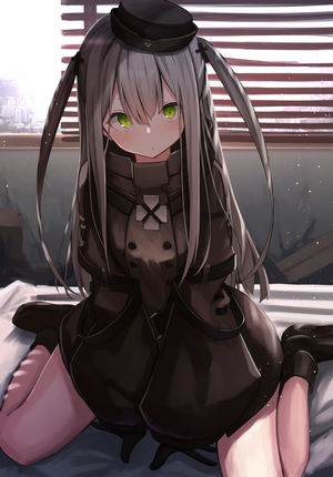 Anime girl from Girls Frontline kneeling