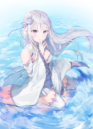 Emilia from Re: Zero in water
