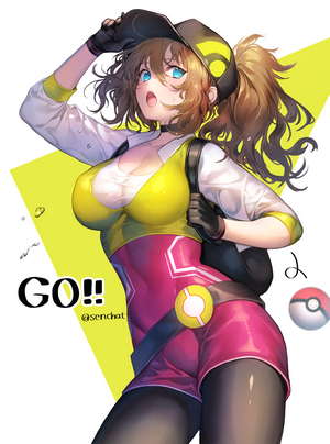 Pokemon Go Trainer with Yellow and Pink Outfit