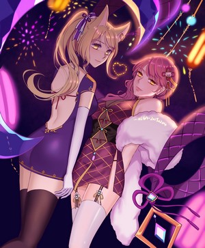 Anime girls with fox ears from K/DA