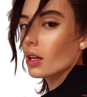 Digital art portrait of Mari Kryukova