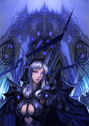 Fantasy girl in armor from Pixiv Fantasia V