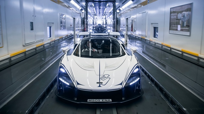 McLaren Senna in a train tunnel