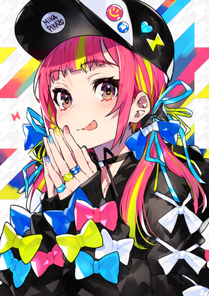 Mika Pikazo Colorful Anime Girl Portrait