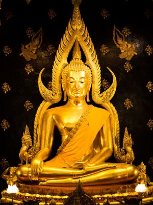 Golden Buddha Statue Meditation Thailand