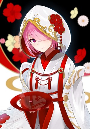 Ram from Re: Zero in traditional Japanese wedding attire