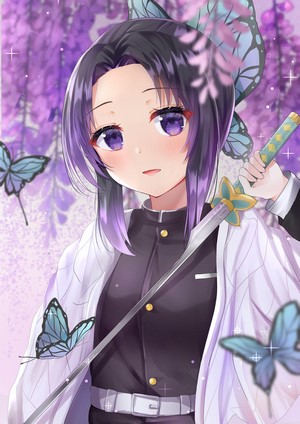 anime, Kochou Shinobu, anime girls, portrait display, Kimetsu no Yaiba ...