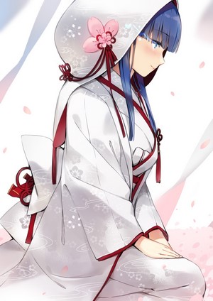 Ibuki from Azur Lane in traditional Japanese wedding attire