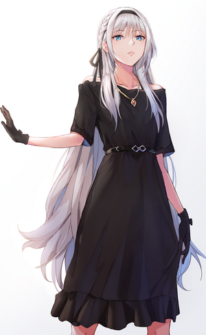 AN-94 from Girls Frontline in a black dress