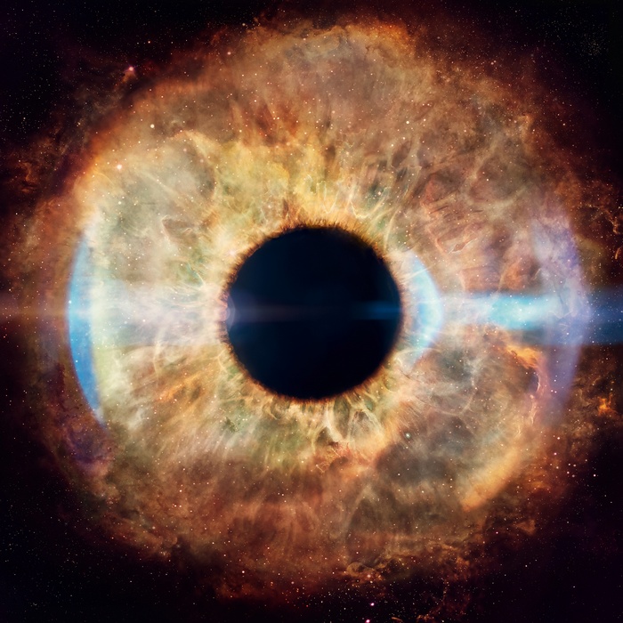 Eye-shaped nebula in outer space