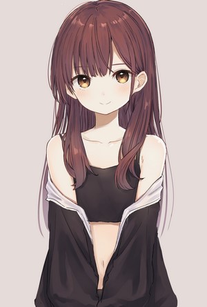 Anime Girl Portrait in Digital Art Style