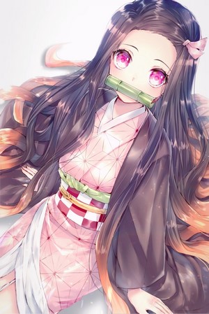 Kamado Nezuko Digital Artwork Portrait