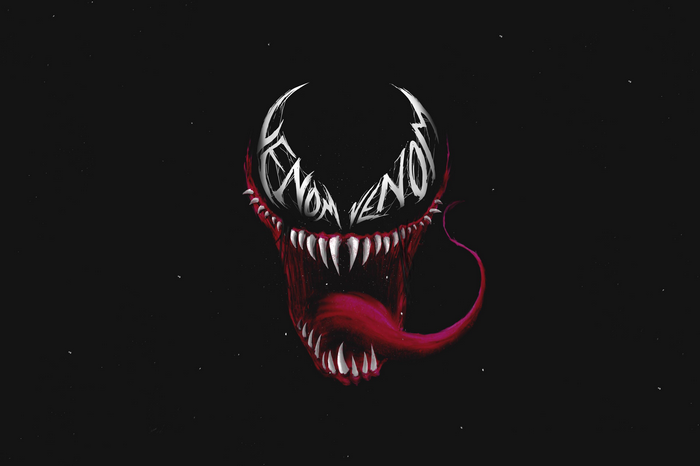 Venom logo and face 4K
