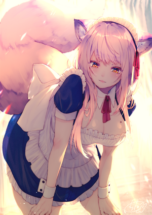 Chita Maid Outfit Anime Girl Portrait