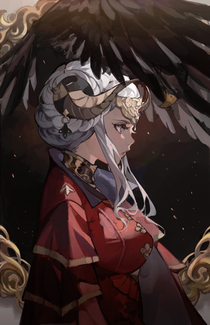 Edelgard von Hresvelg from Fire Emblem Three Houses with a bird