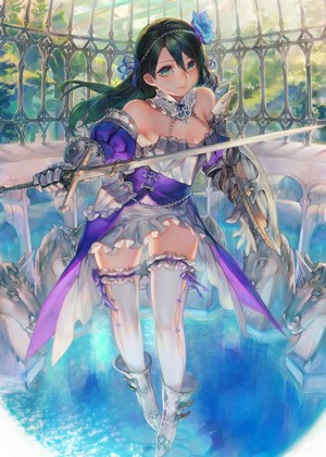 Aoin with sword and armor