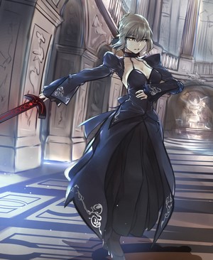 Saber Alter in Dark Elegant Attire