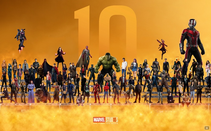 Marvel Cinematic Universe Superheroes 10th Anniversary