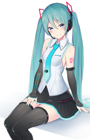Hatsune Miku Digital Portrait Artwork
