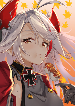 Prinz Eugen from Azur Lane eating dango