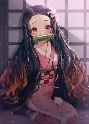 Kamado Nezuko in Traditional Kimono Portrait