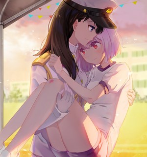 Shinjou Akane and Takarada Rikka from SSSS.GRIDMAN