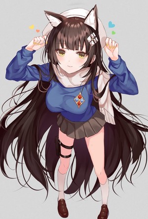 Anime girl with cat ears from Girls Frontline