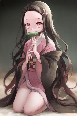 Kamado Nezuko in Traditional Japanese Kimono