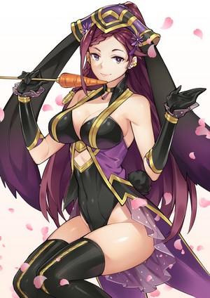 Scathach from Fire Emblem in bunny-themed outfit