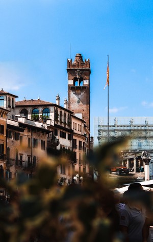 Tower and buildings in Italy