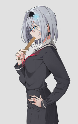 Sora Ginko from Ryuuou no Oshigoto! eating a chocolate bar
