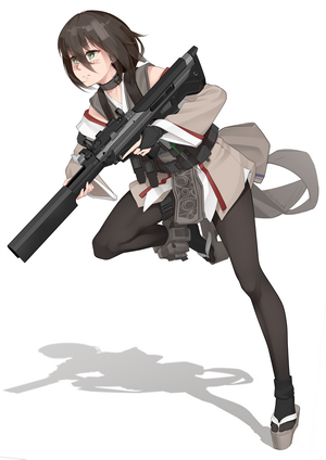 Anime Girl with Rifle from Girls Frontline