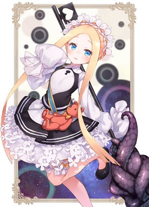 Anime girl with tentacles and teddy bear