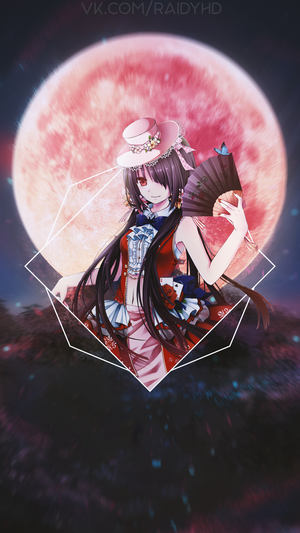 Tokisaki Kurumi from Date A Live with a fan