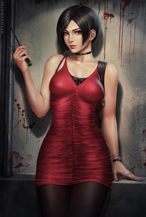 Ada Wong from Resident Evil 2 digital art