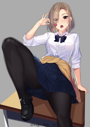 Anime Girl in School Uniform by Kagematsuri