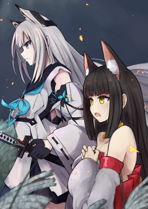 Nagato and Kawakaze from Azur Lane