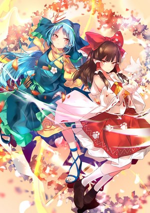 Two anime girls from Touhou Project