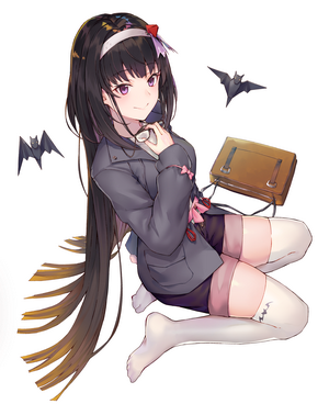 Osakabe-Hime from Fate/Grand Order with bats and book
