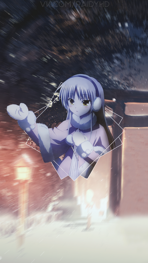 Kanade Tachibana from Angel Beats! in winter