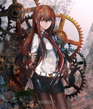 long hair, Makise Kurisu, Steins;Gate, anime, anime girls, blue eyes ...