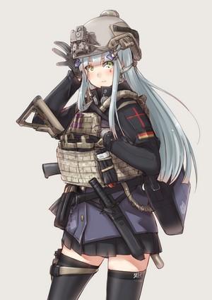 HK416 Girls Frontline Tactical Portrait