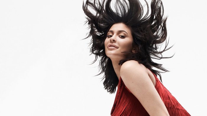 Kylie Jenner in a red dress