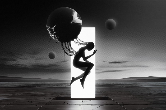 Reborn, Surreal, Life, Monochrome