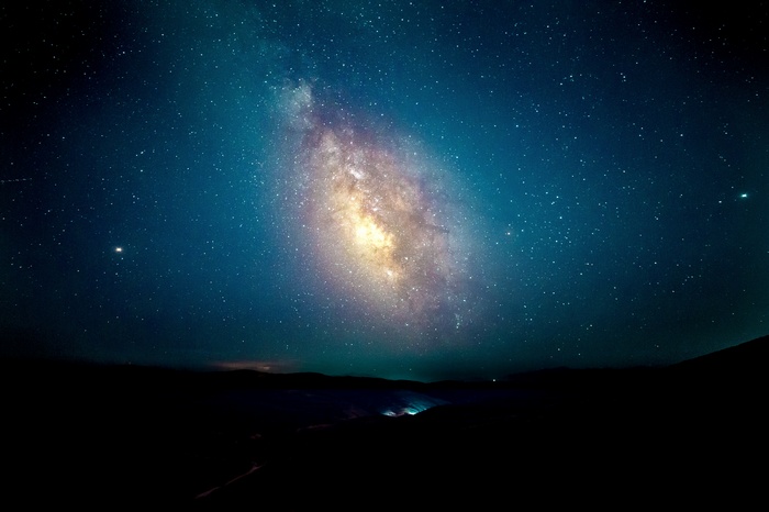 Milky Way Galaxy in a Starry Night Sky