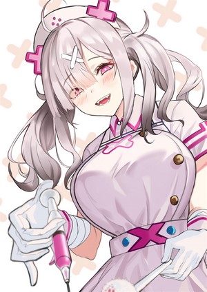 Anime girl with syringe and nurse outfit