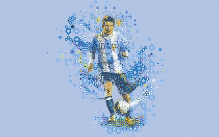 Lionel Messi mosaic 4K